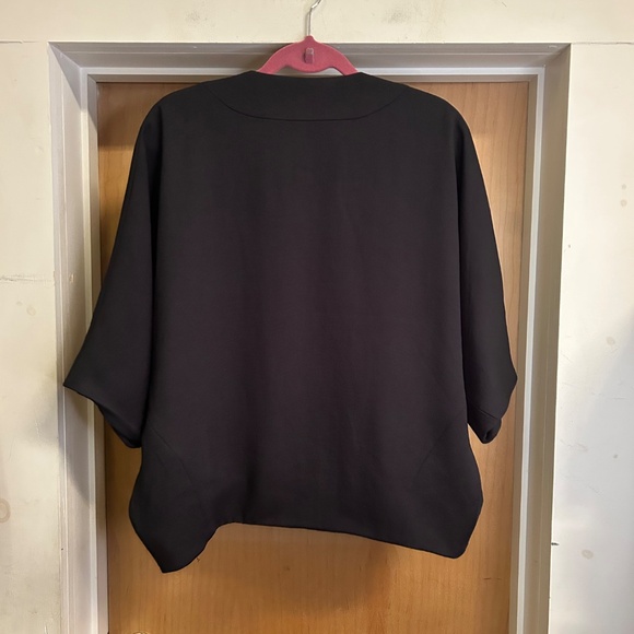 Anthropologie Cartonnier Black Jaye Cape Dolman Zip Up Jacket - size S - Picture 5 of 5